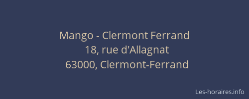 Mango - Clermont Ferrand