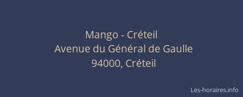 Mango - Créteil