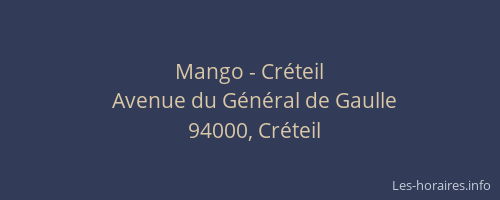 Mango - Cr&eacute;teil
