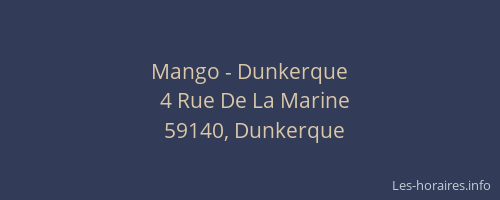 Mango - Dunkerque