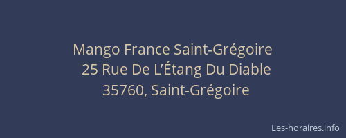 Mango France Saint-Grégoire