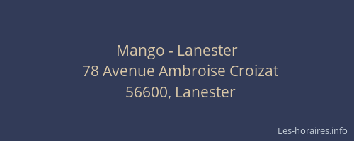Mango - Lanester