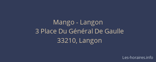 Mango - Langon