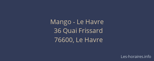 Mango - Le Havre