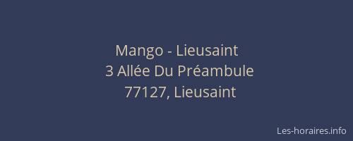 Mango - Lieusaint