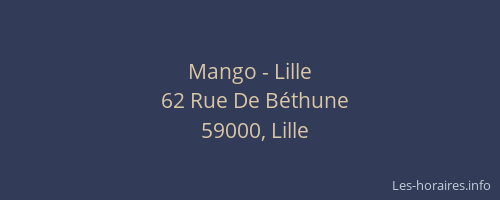 Mango - Lille
