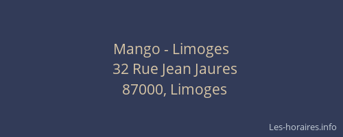 Mango - Limoges