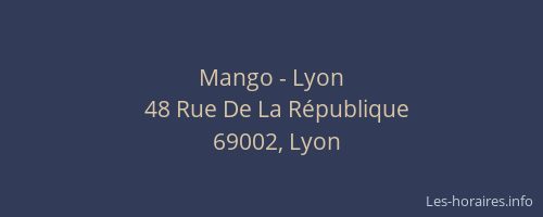 Mango - Lyon