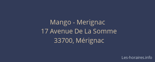Mango - Merignac