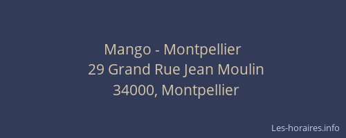 Mango - Montpellier