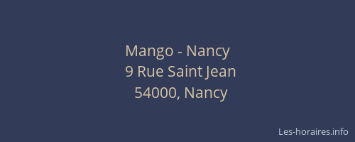 Mango - Nancy