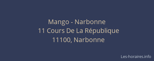 Mango - Narbonne