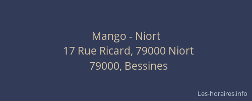 Mango - Niort