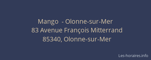 Mango  - Olonne-sur-Mer