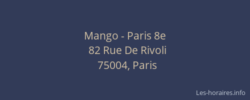 Mango - Paris 8e