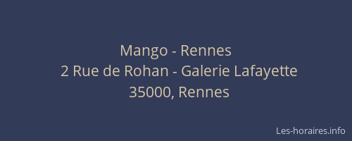 Mango - Rennes