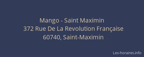 Mango - Saint Maximin