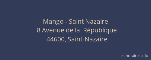 Mango - Saint Nazaire