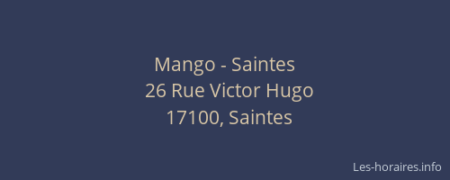 Mango - Saintes