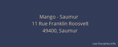 Mango - Saumur