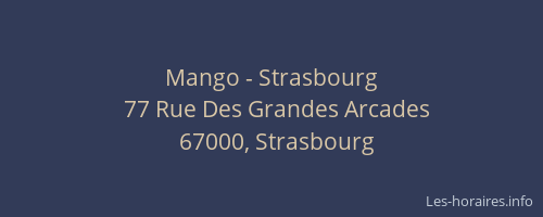 Mango - Strasbourg