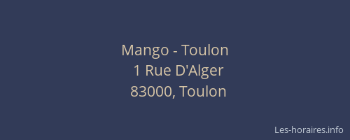 Mango - Toulon