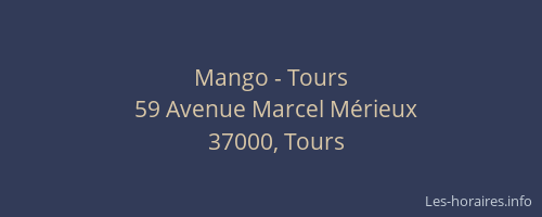Mango - Tours