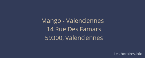 Mango - Valenciennes