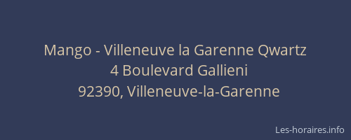Mango - Villeneuve la Garenne Qwartz