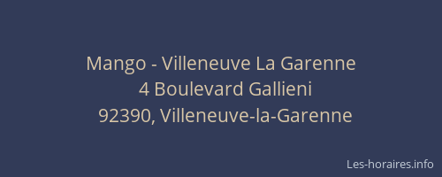 Mango - Villeneuve La Garenne