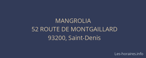 MANGROLIA