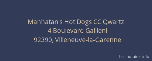 Manhatan's Hot Dogs CC Qwartz