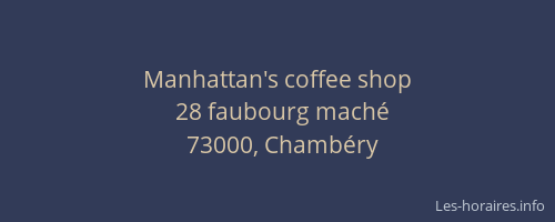 Manhattan's coffee shop