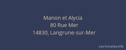 Manon et Alycia