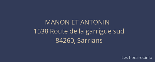 MANON ET ANTONIN