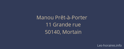 Manou Pr&ecirc;t-&agrave;-Porter