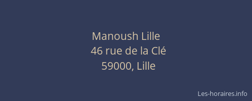 Manoush Lille
