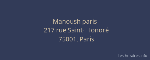 Manoush paris