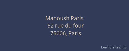 Manoush Paris