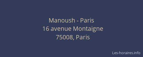 Manoush - Paris
