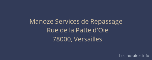 Manoze Services de Repassage