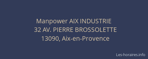 Manpower AIX INDUSTRIE