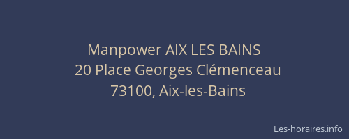 Manpower AIX LES BAINS