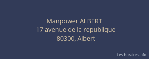 Manpower ALBERT