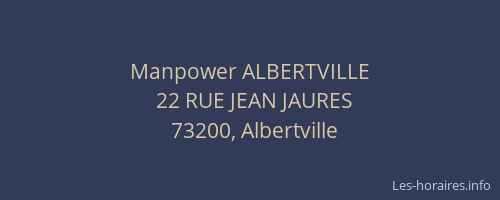 Manpower ALBERTVILLE