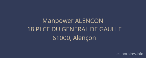 Manpower ALENCON