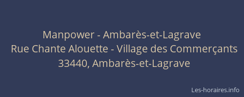 Manpower - Ambarès-et-Lagrave