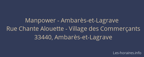 Manpower - Ambar&egrave;s-et-Lagrave