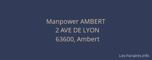 Manpower AMBERT