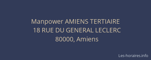 Manpower AMIENS TERTIAIRE